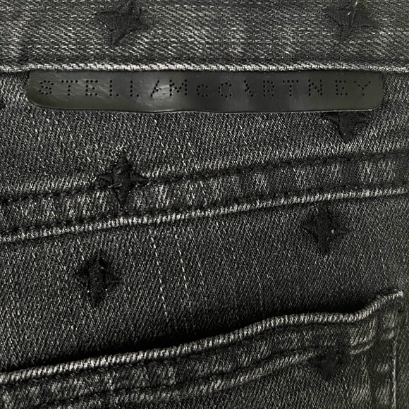 Stella McCartney Star Embroidered Slim Skinny Boyfriend Denim Jeans Mid/Low Rise - Picture 8 of 13